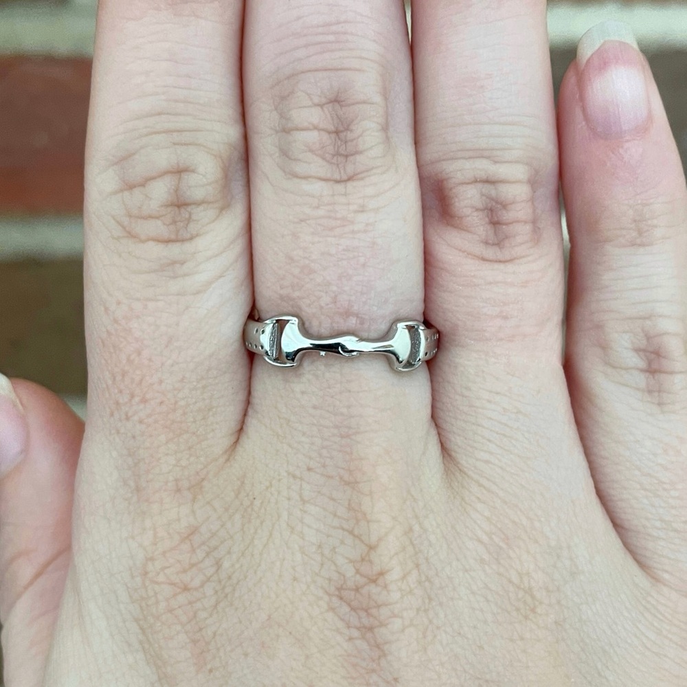 Genuine Sterling Silver Snaffle Bit Ring